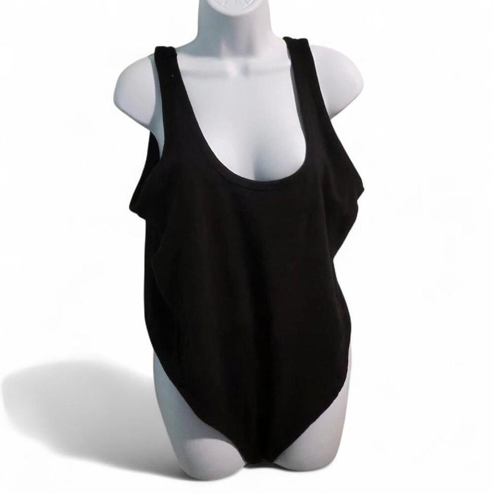 SKIMS Black Scoop Neck Scoop Back Bodysuit Size 4XL